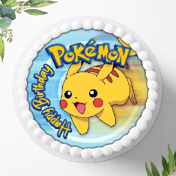 Preview: Pokemon Pikachu Tortenaufleger Ø 20cm, 0067z